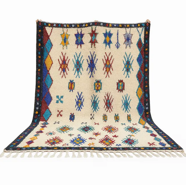 Tapis berbère Gaya multicolore aux motifs berbères — tapis berbères contemporains