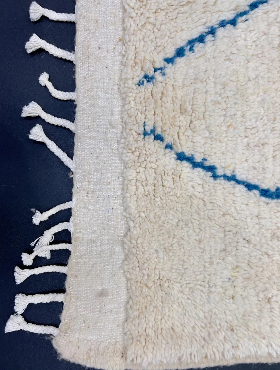 Tapis berbère Guir multicolore à losanges, vue 4 sur 4