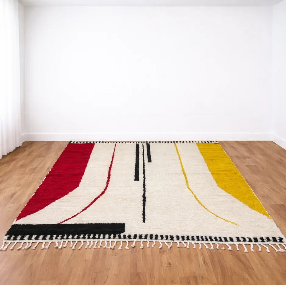 Tapis berbère Idir à rayures, vue 3 sur 4