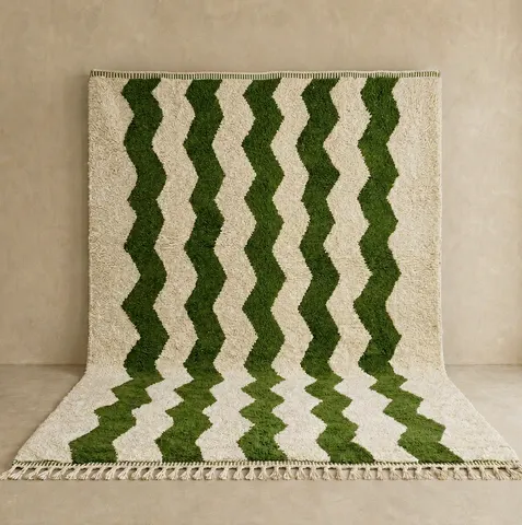Tapis berbère Ifrah vert — tapis berbères contemporains