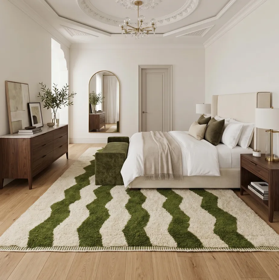 Tapis berbère Ifrah vert, vue 4 sur 4