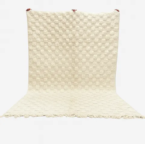 Tapis berbère Ifrane blanc — tapis berbères contemporains