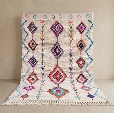 Tapis berbère Itzer multicolore — tapis berbères contemporains