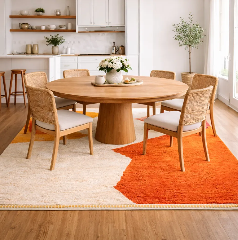 Tapis berbère Lakhdar terracotta, vue 4 sur 4