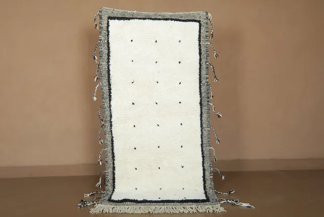Tapis berbère Massa crème et noir — tapis berbères contemporains