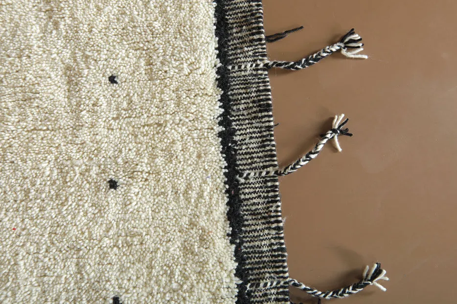 Tapis berbère Massa crème et noir, vue 6 sur 7