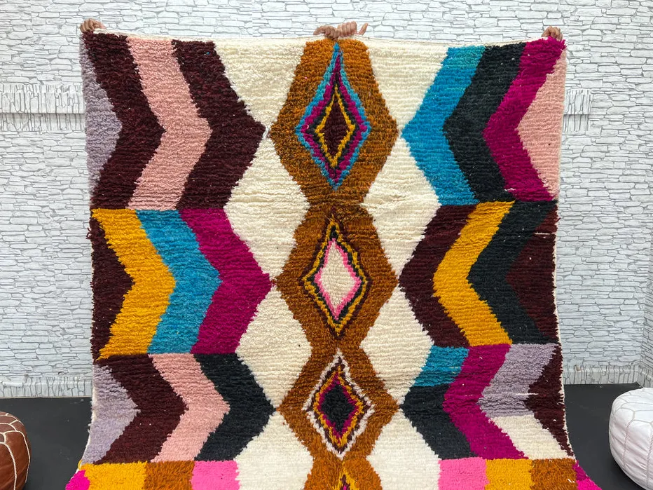 Tapis berbère Midelt multicolore, vue 2 sur 4