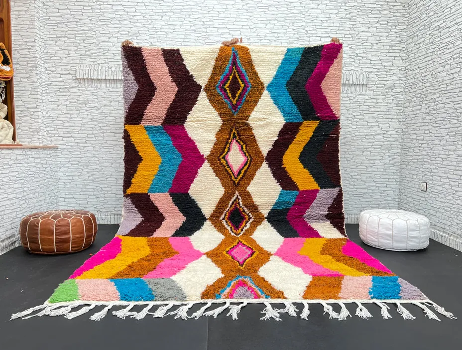 Tapis berbère Midelt multicolore, vue 4 sur 4