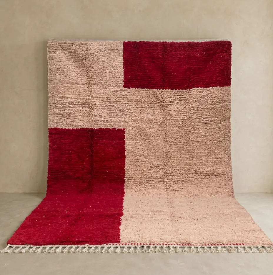 Tapis berbère Mirleft aux motifs géométriques — tapis berbères contemporains tissé à la main