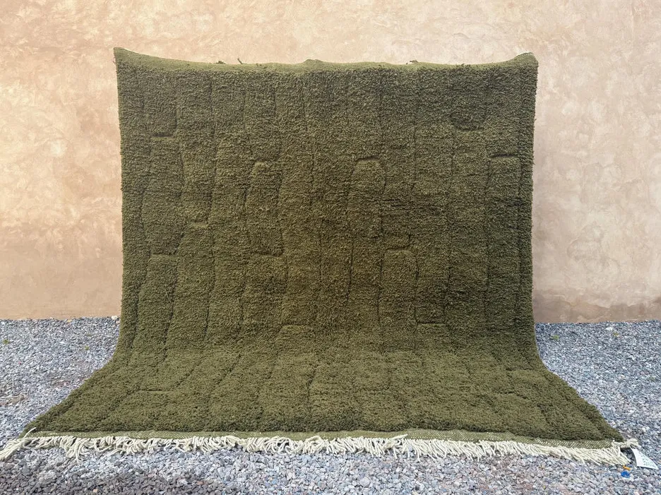Tapis berbère Mirleft vert, vue 3 sur 7