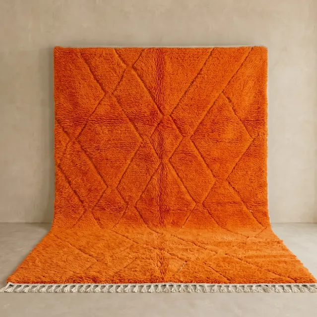 Tapis berbère Rommani orange — tapis berbères contemporains