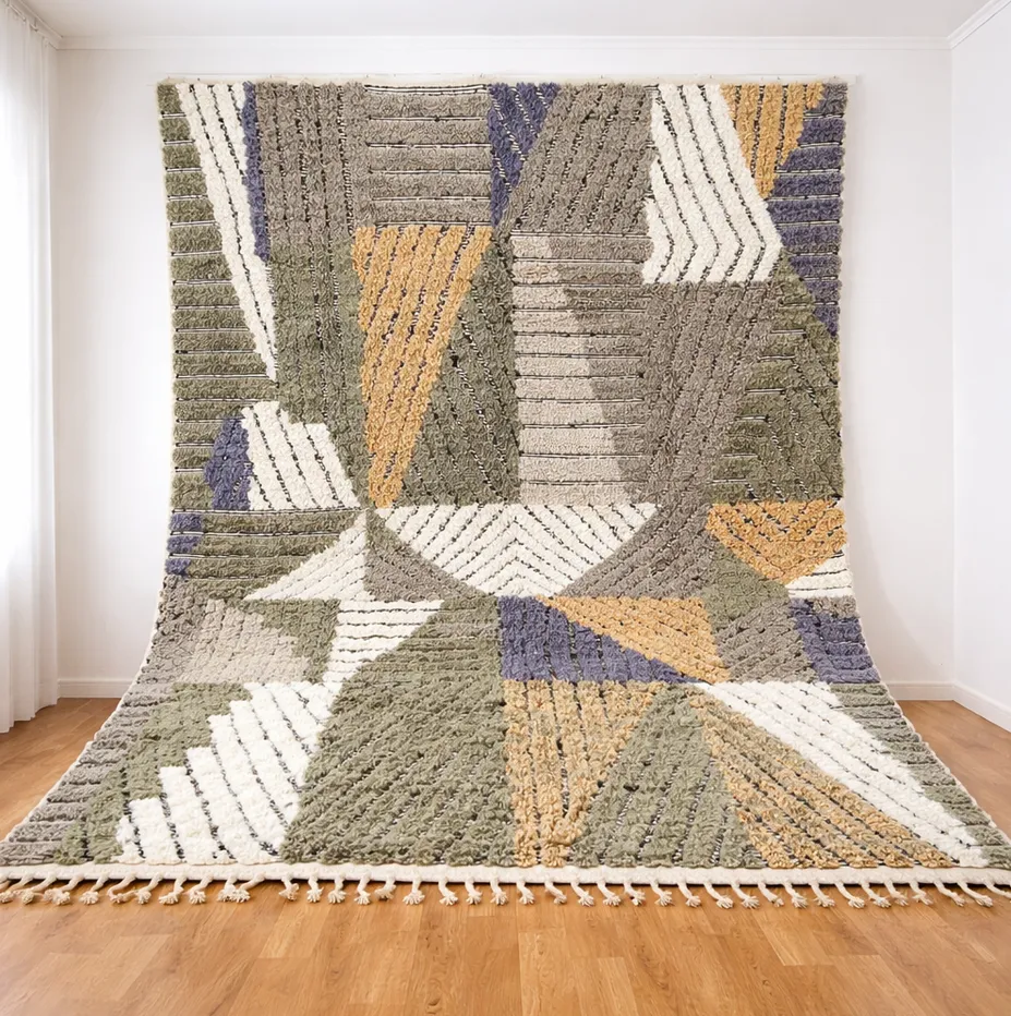 Tapis berbère Saghro aux motifs géométriques — tapis berbères contemporains tissé à la main