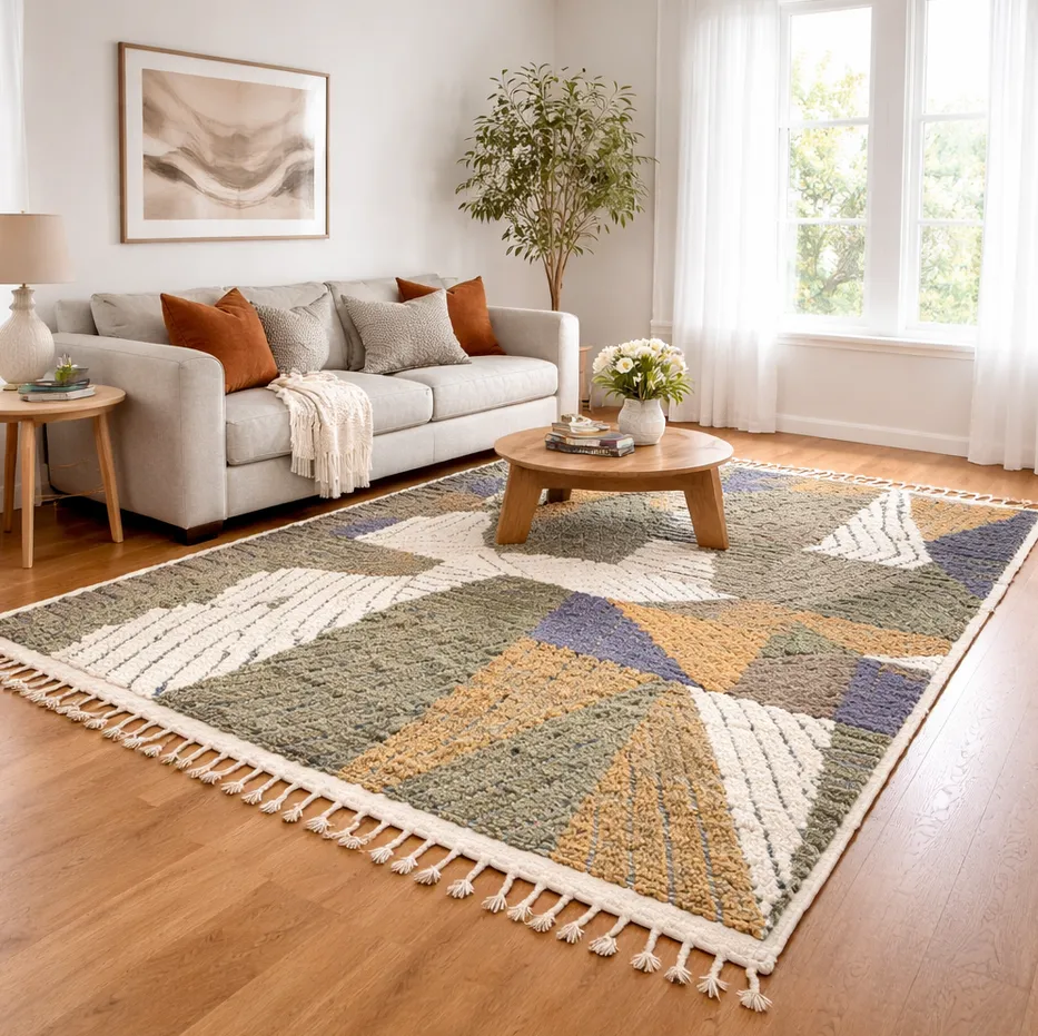 Tapis berbère Saghro aux motifs géométriques, vue 4 sur 4