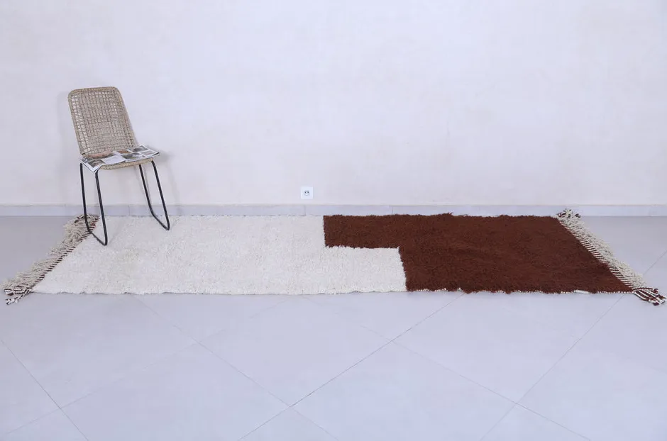 Tapis berbère Sebou blanc et marron, vue 6 sur 7