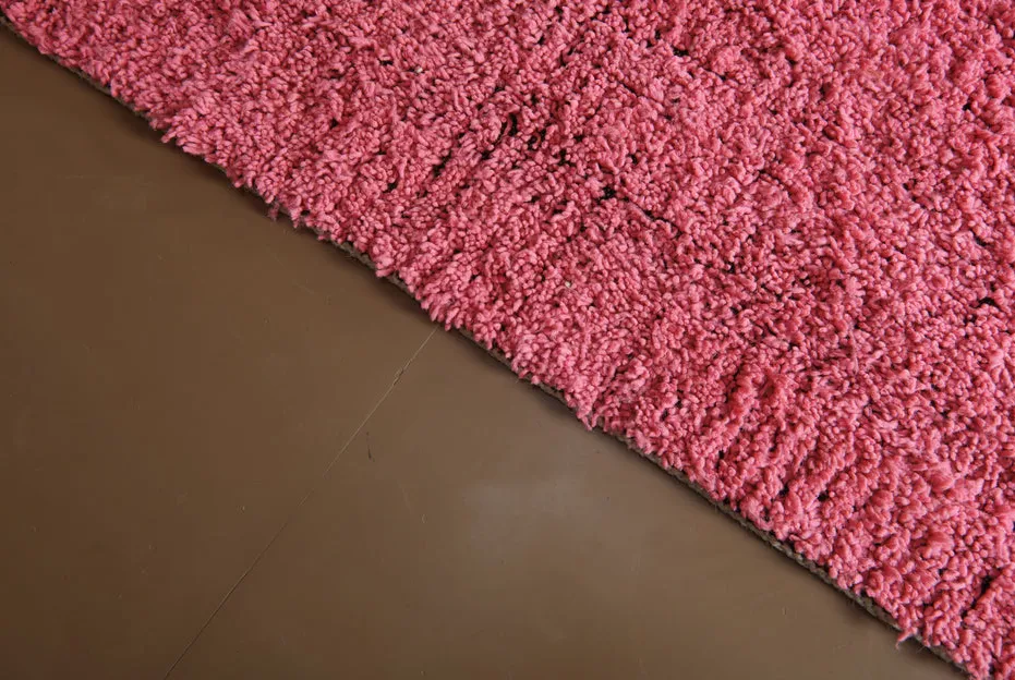 Tapis berbère Siroua rose uni, vue 7 sur 7