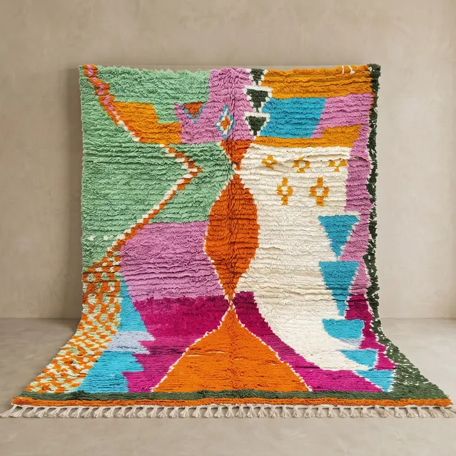 Tapis berbère Tabant multicolore — tapis berbères contemporains