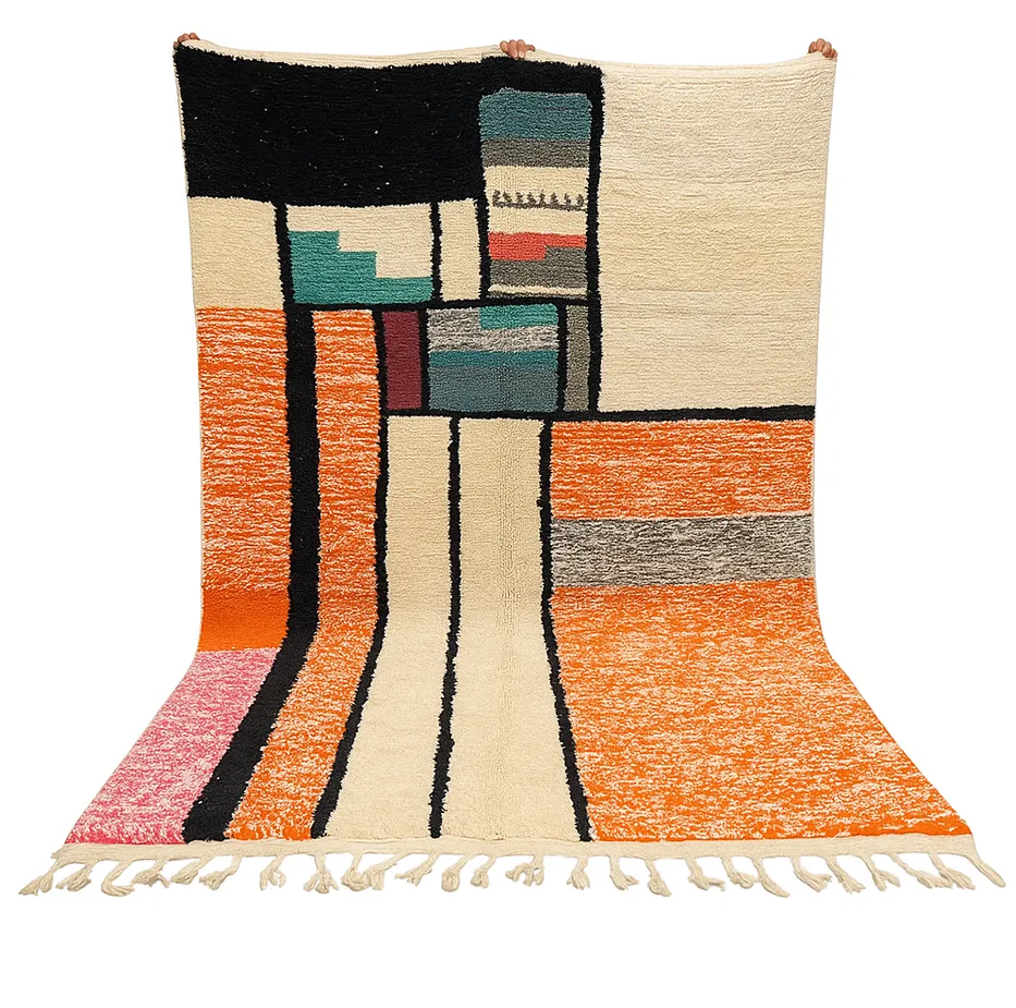 Tapis berbère Tadla aux motifs géométriques — tapis berbères contemporains tissé à la main