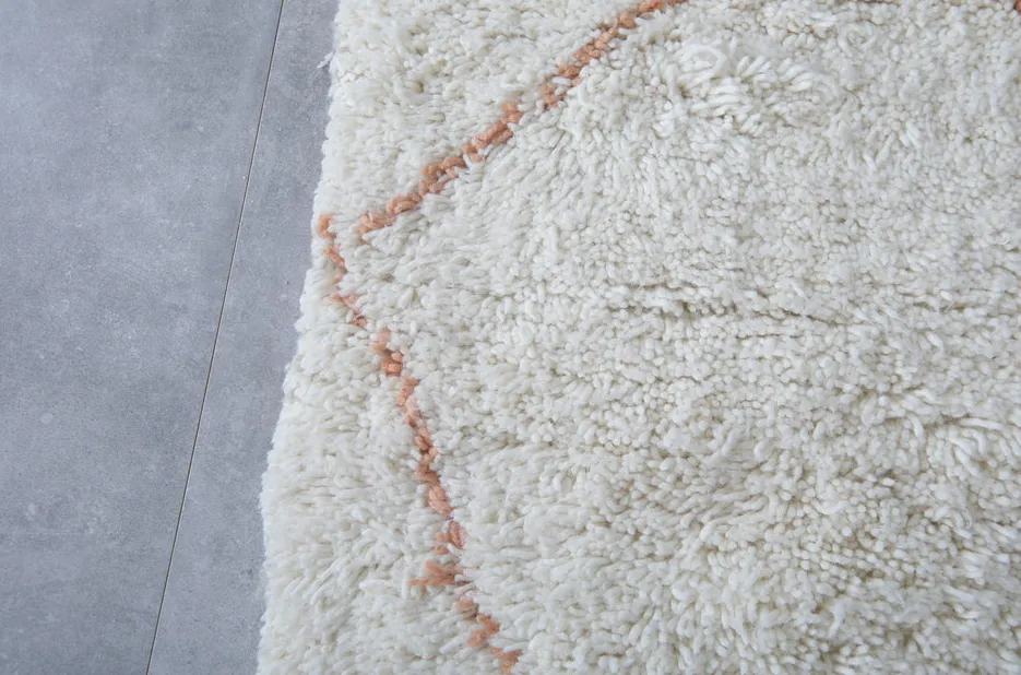 Tapis berbère Tafraout crème et terracotta à losanges, vue 7 sur 7