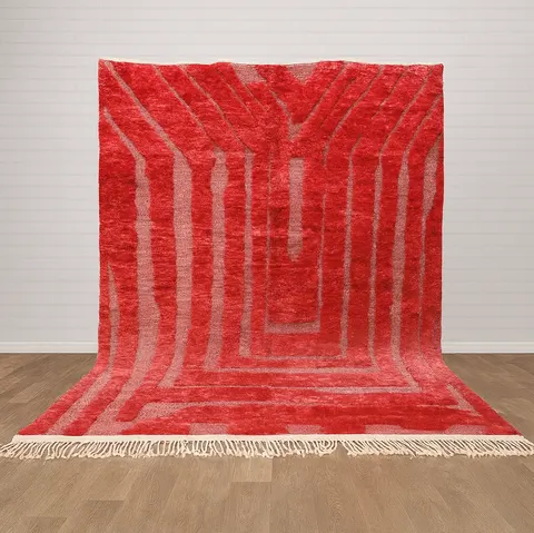 Tapis berbère Talsint rouge — tapis berbères contemporains