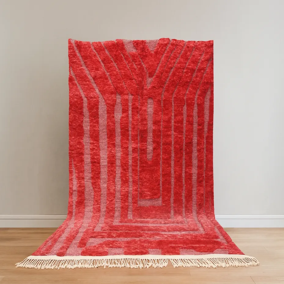 Tapis berbère Talsint rouge, vue 3 sur 4