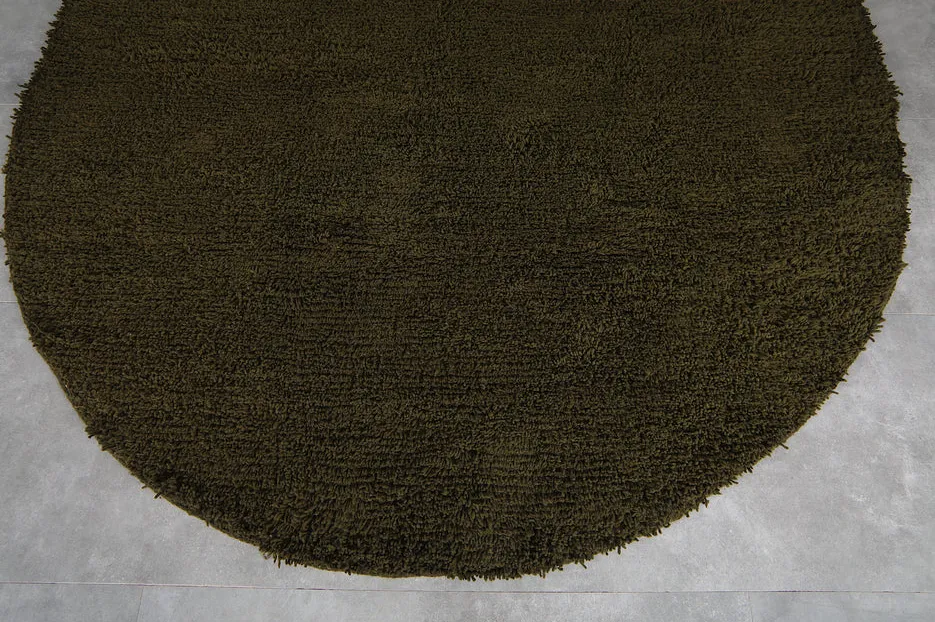 Tapis berbère Tamurt vert uni, vue 3 sur 7