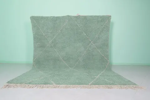 Tapis berbère Taroudant vert à losanges — tapis berbères contemporains