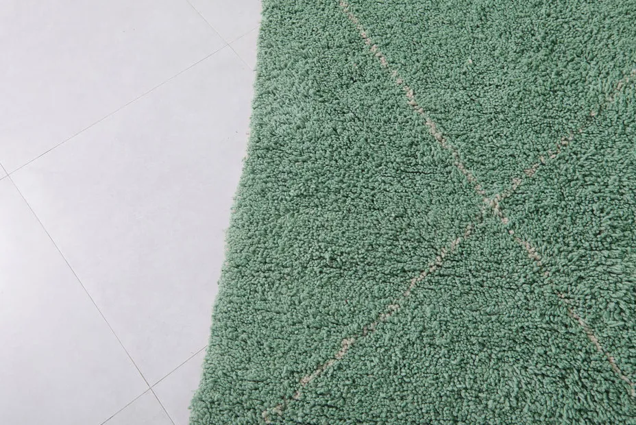 Tapis berbère Taroudant vert à losanges, vue 7 sur 7