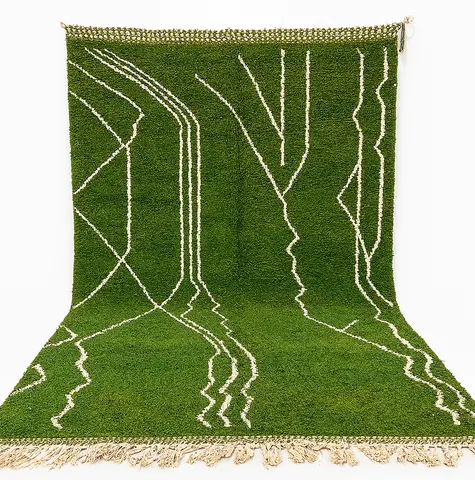 Tapis berbère Tazekka vert — tapis berbères contemporains