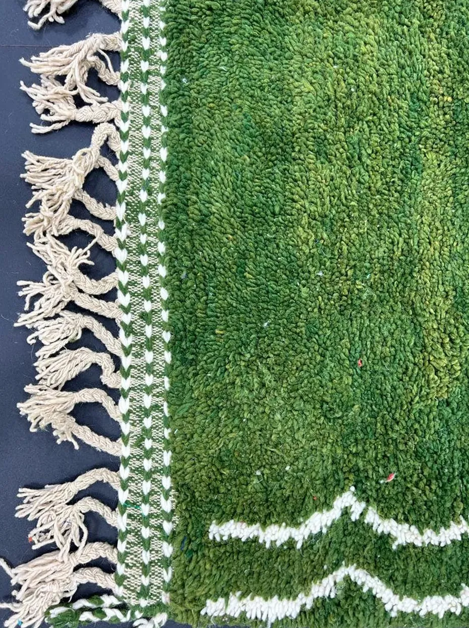 Tapis berbère Tazekka vert, vue 3 sur 4