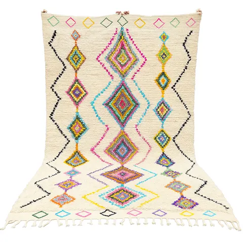 Tapis berbère Tensift multicolore — tapis berbères contemporains