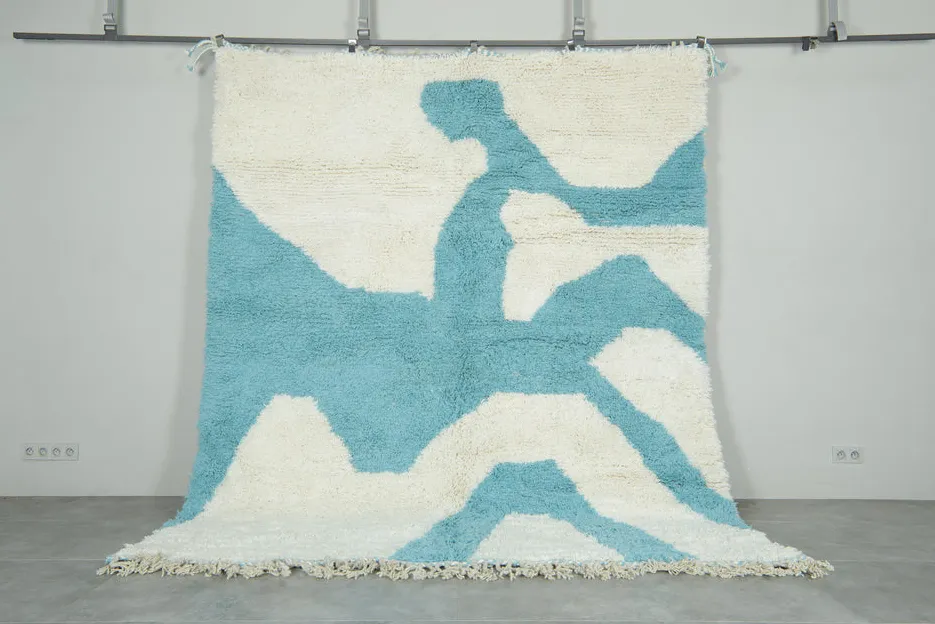 Tapis berbère Tifounassine crème, vue 3 sur 7
