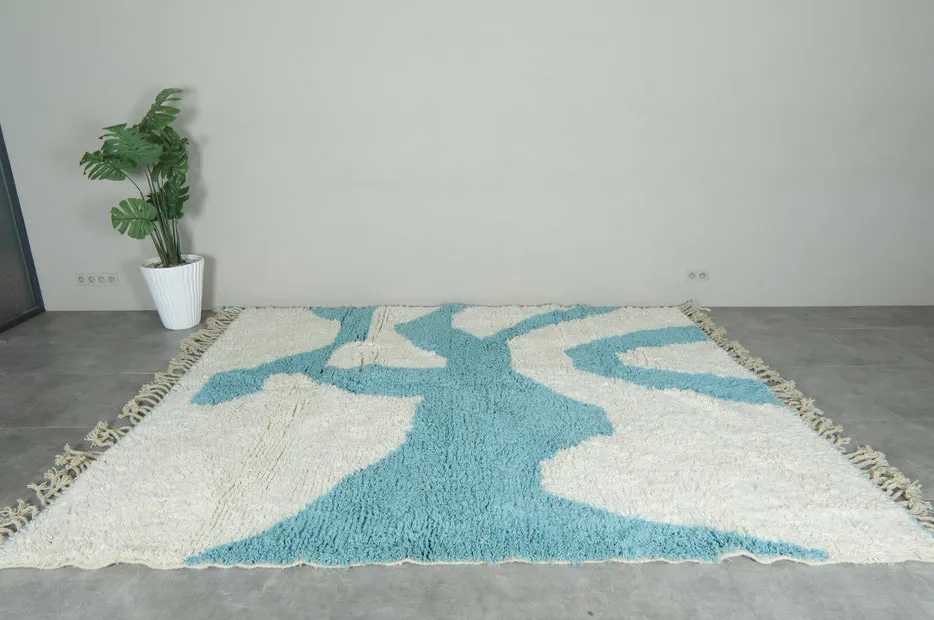 Tapis berbère Tifounassine crème, vue 4 sur 7