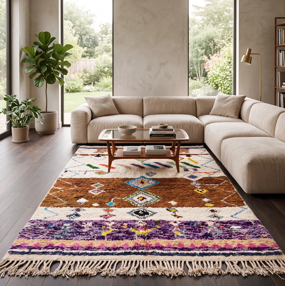 Tapis berbère Volubilis au dessin abstrait, vue 3 sur 4