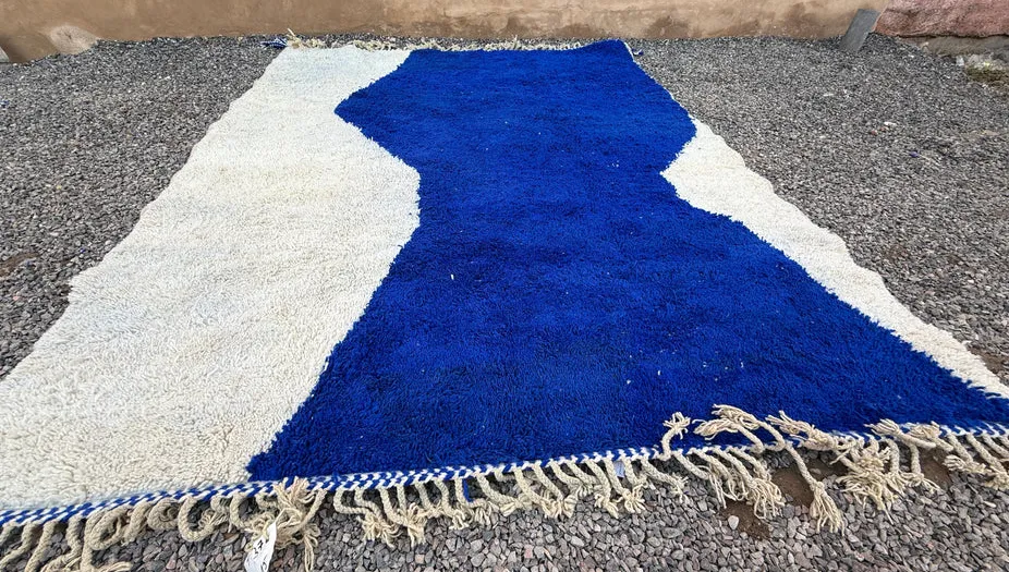 Tapis berbère Winaruz bleu, vue 4 sur 5