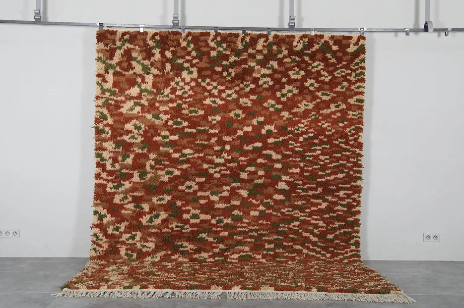 Tapis berbère Yuba terracotta et marron, vue 3 sur 7