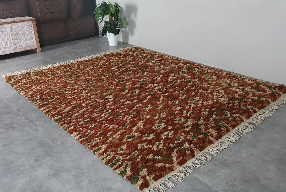 Tapis berbère Yuba terracotta et marron, vue 5 sur 7