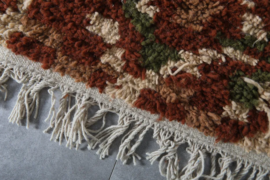Tapis berbère Yuba terracotta et marron, vue 6 sur 7