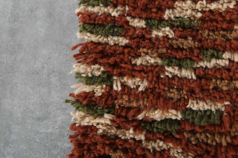 Tapis berbère Yuba terracotta et marron, vue 7 sur 7
