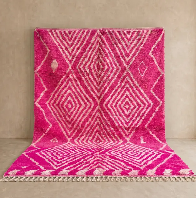 Tapis Boujad Mirleft rose — tapis boujad