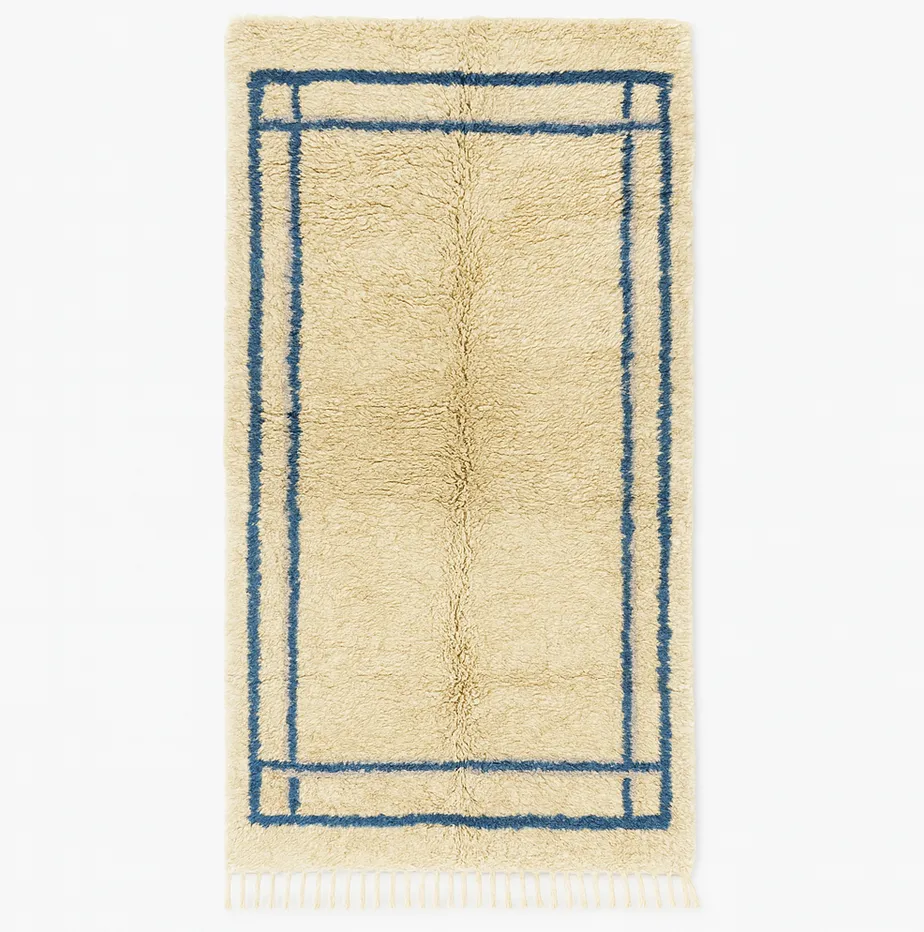 Tapis de couloir Beni Ouarain Izem — tapis beni ouarain tissé à la main