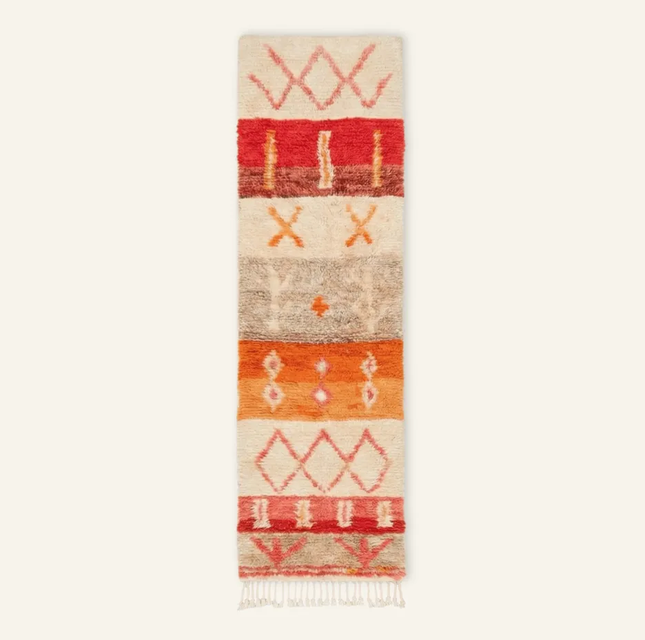 Tapis de couloir Beni Ouarain Mirleft — tapis beni ouarain tissé à la main
