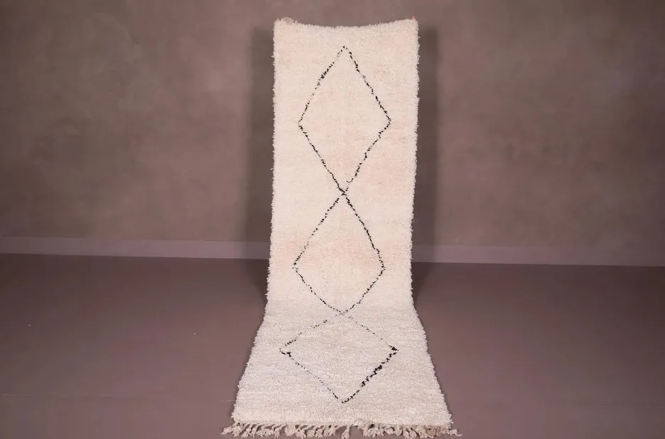 Tapis de couloir Beni Ouarain Moulouya — tapis beni ouarain tissé à la main