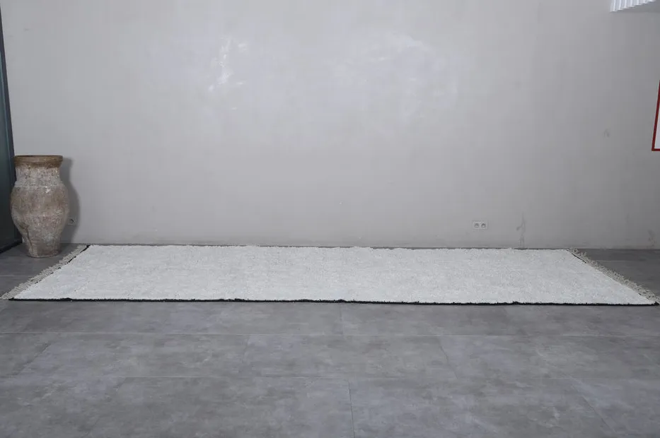 Tapis de couloir berbère Amayas blanc, vue 4 sur 7