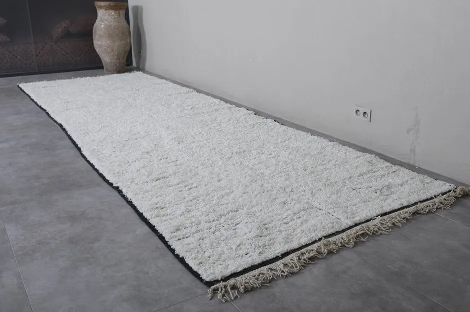Tapis de couloir berbère Amayas blanc, vue 6 sur 7
