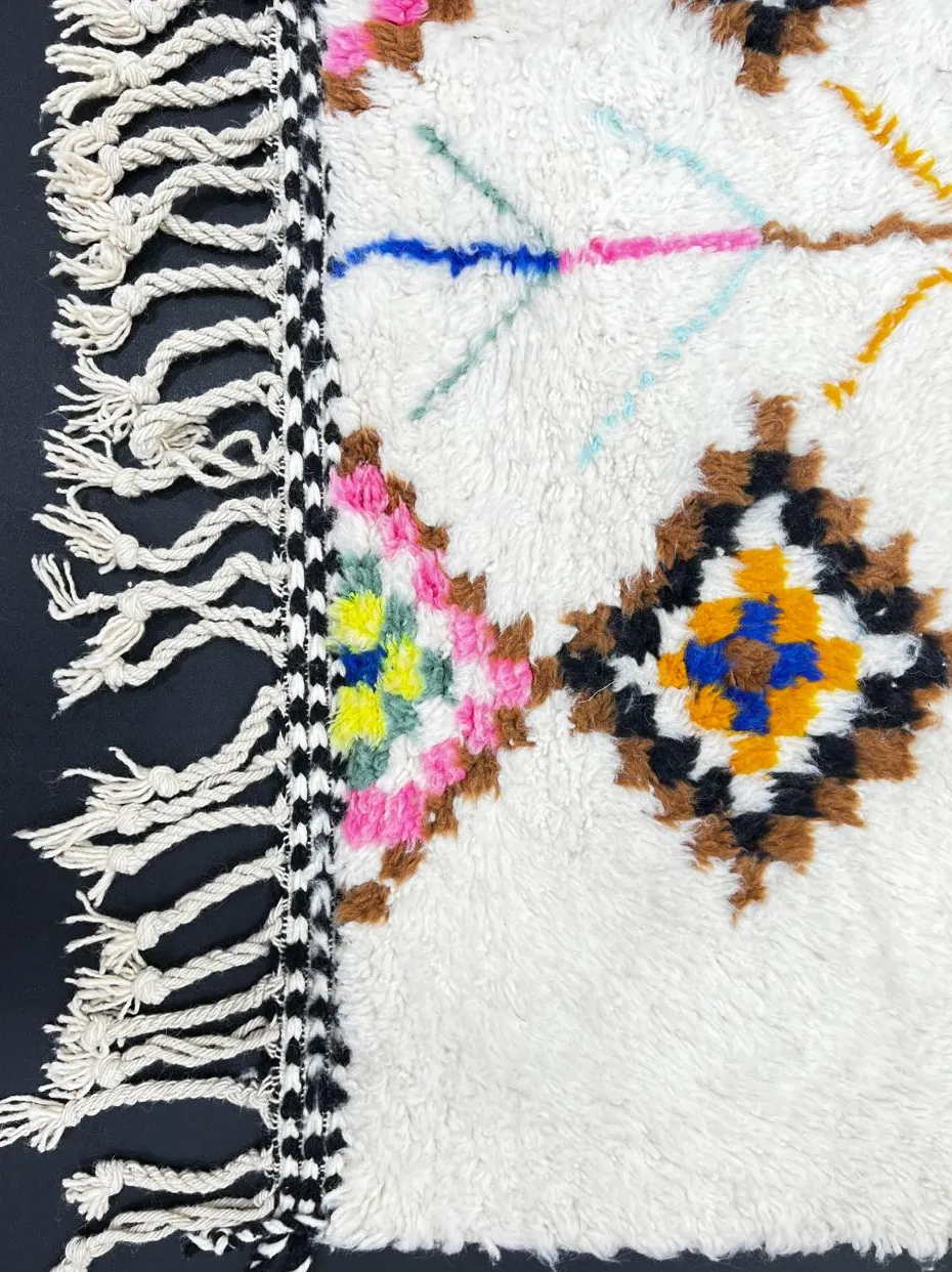 Tapis de couloir berbère Ameln multicolore à losanges, vue 3 sur 4