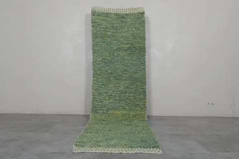 Tapis de couloir berbère Amoud vert — tapis berbères contemporains