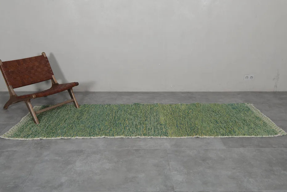 Tapis de couloir berbère Amoud vert, vue 3 sur 7