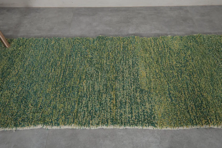 Tapis de couloir berbère Amoud vert, vue 4 sur 7