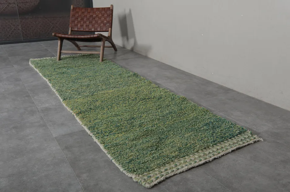 Tapis de couloir berbère Amoud vert, vue 5 sur 7