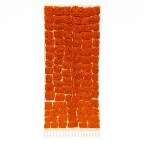 Tapis de couloir berbère Anir orange — tapis berbères contemporains